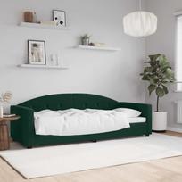 Sofa, tamsiai žalios spalvos, 80x200cm, aksomas