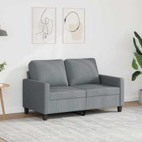 Dvivietė sofa, šviesiai pilkos spalvos, 120cm, audinys