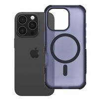 Case for iPhone 16 Pro Forcell F-Protect BumperX Premium, MagSafe compatible, navy blue