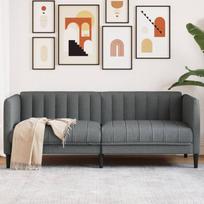 Dvivietė sofa, tamsiai pilkos spalvos, audinys