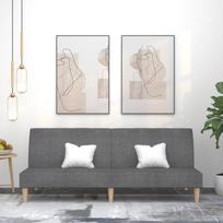 Dvivietė sofa-lova, šviesiai pilkos spalvos, audinys