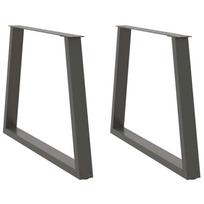 Valgomojo stalo kojos, V formos, 2 vnt., antracito spalvos, 90x(72-73,3) cm, plienas