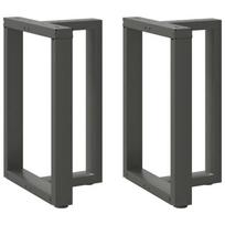 Valgomojo stalo kojos, T formos, 2 vnt., antracito spalvos, 50x35x(72-73) cm, plienas
