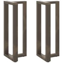 Baro stalo kojos, T formos, 2 vnt., juodos, 50x35x(100-101) cm, plienas