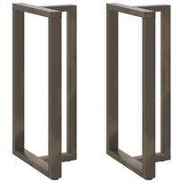 Baro stalo kojos, T formos, 2 vnt., juodos, 60x35x(110-111) cm, plienas