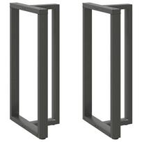 Baro stalo kojos, T formos, 2 vnt., antracito spalvos, 60x35x(110-111) cm, plienas