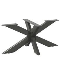 Kavos staliuko koja, voro formos, antracito spalvos, 98x58x(42-43) cm, plienas