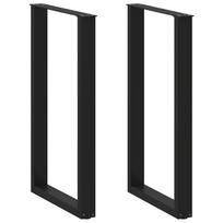 Baro stalo kojos, U formos, 2 vnt., juodos, 60x(100-101) cm, plienas