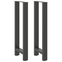 Baro stalo kojos, antracito spalvos, 2 vnt., 40x(100-101) cm, plienas