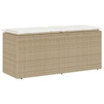 sodo suolas su pagalvėlė smėlio spalvos 110x40x44cm poliratanas