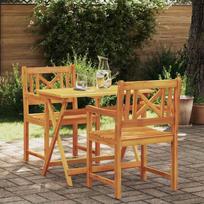Lauko suolas 2 pcs Natūrali 56 x 55,5 x 90 cm