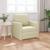 Sofa lova 60cm Kreminė Dirbtinė Oda