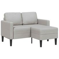 dvivietė sofa su gultu L formos debesies pilka 125 cm audinys