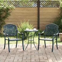 Sodo Kėdė 2 pcs Žalia 55 x 56,5 x 91cm Aliuminis