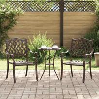 Sodo Kėdė 2 pcs Bronzinė 56 x 55 x 92.5cm Aliuminis