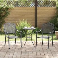 Sodo Kėdė 2 pcs Juoda 55 x 55 x 92,5cm Aliuminis