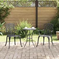 Sodo Kėdė 2 pcs Juoda 53 x 51 x 88,5cm Aliuminis