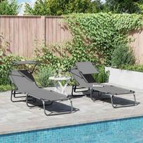 Sulankstomas gultas 2 pcs Pilka 190 x 57 x 81 cm Oksfordas