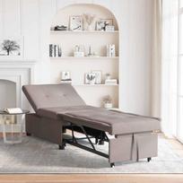 Ištraukiama sofa-lova Taupe 194 x 50 x 82 cm audinys