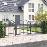 Sodo tvorelės vartai su arkiniu viršumi Assen Pilka 4 x 1,25 m