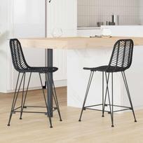 Baro Kėdė 2 pcs 44,5 x 54,5 x 97,5 cm Ratanas ir Geležis