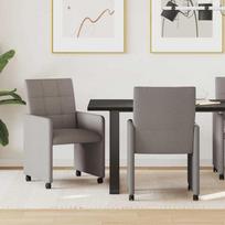 Valgomojo Kėdės su Ratukais 2 pcs Tortora 58 x 65 x 94 cm
