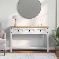 Žurnalinis staliukas su stalčių Corona Balta 114 x 34,5 x 73 cm