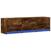 Televizoriaus spintelė su LED Rūkyta ąžuolas 140 x 34 x 40 cm