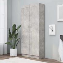 Spintelė knygoms, betono, 82,5x30,5x185,5cm, apdirbta mediena