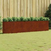 Aukštas sodo lovelis, 360x40x80cm, Corten plienas