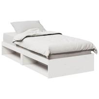 Dieninė lova be čiužinio Balta 75x190 cm medžio masyvo pušis