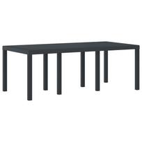 Sodo stalas Antracitas 200 x 100 x 73 cm poliratanas