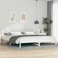 Lovos rėmas Balta 180 x 220 cm Kietos pušies mediena