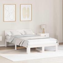 Lovos rėmas Balta 140 x 190 cm Kietos pušies mediena