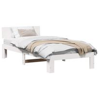 Lovos rėmas Balta 90 x 200 cm Kietos pušies mediena