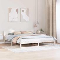 Lovos rėmas Balta 180 x 200 cm Kietos pušies mediena