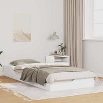 Lovos rėmas Balta 90 x 220 cm Kietos pušies mediena