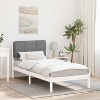 Lovo rėmas su apmuštu galvūgaliu Šviesiai pilka 90 x 200 cm