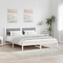 Lovos rėmas Šviesiai pilka 180 x 200 cm Kietos pušies mediena