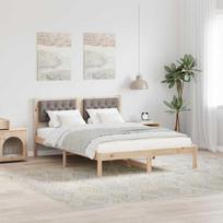 Lovos rėmas Taupe 140 x 190 cm Kietos pušies mediena