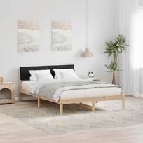 Lovos rėmas Ruda ir juoda 160 x 200 cm Pušies masyvas