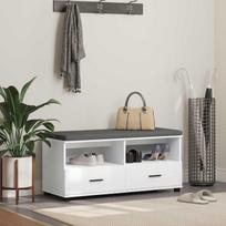 Koridoriaus suolas su pagalve Baltas 100 x 38 x 46 cm