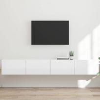 TV sieninė spintelė 2 pcs Blizgus baltas 98 x 31 x 29,5 cm