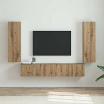 TV sieninė spintelė 2 pcs Meistrų ąžuolas 30 x 31 x 100 cm