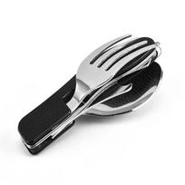 4-in-1 Folding Knife and Fork Outdoor Camping Picnic Tableware Spoon, Knife and Fork Stainless Steel Folding Tableware juoda