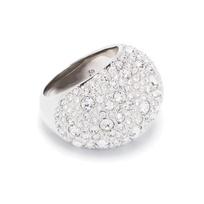 Swarovski Sublima nustatymo stiliaus kristalinis metalinis žiedas moterims Sidabrinis 5677135 sidabras