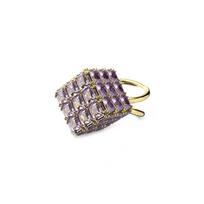 Swarovski Curiosa Square Cut Statement Ring Women's Purple Purple 55 violetinė
