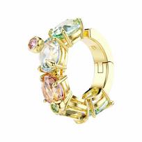 Swarovski Gema inkrustuotas dizainas kristalas paauksuoti auskarai klipsai, ta pati stiliaus versija vyrams ir moterims, daugiaspalvis 5720903 auksas