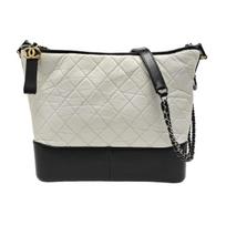[Pre-Owned] Gabrielle Large White Leather Quilted Messenger Bag - Very Good #7RMW0N ONE SIZE