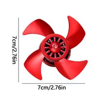 Long Lasting Quiet Fan Car Air Freshener Vent Clip Diffuser for Trucks Winter Christmas Birthdays Bedroom Office Spa Yoga Clinic raudona
